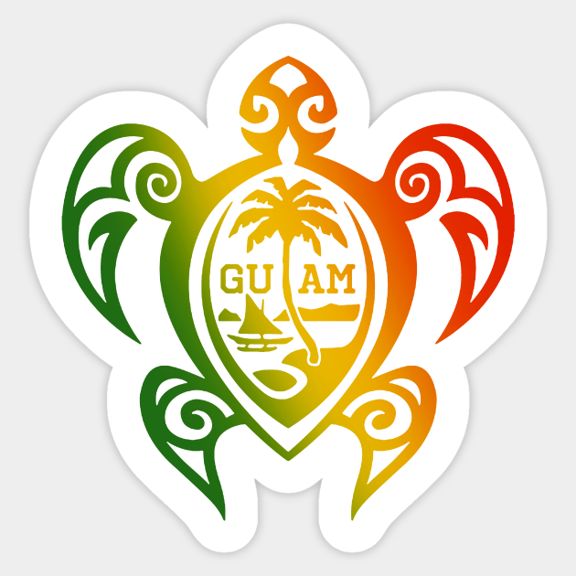 Home & Garden USA STICKER DieCut Vinyl Decal Seal of Guam Home Décor